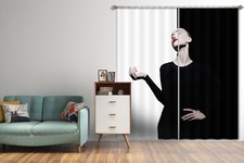 3D Elegant Woman ZHUA3377 Photo Curtain Window Blockout Fabric Amy 2023