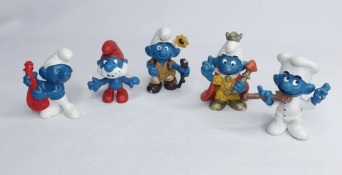 Lot (17) Vintage 60s 70s 80s Original Smurfs Toys Peyo Schleich WBCO