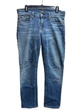 7 For All Mankind Low Rise Boot Cut Denim Blue Jeans Size 30