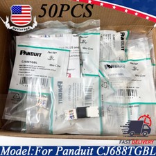 NEW For Panduit Giga TX Cat6 jack black CJ688TGBL BOX OF 50. Free shipping
