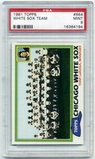 1981 Topps #664 Chicago White Sox PSA 9 Mint Tony LaRussa / Harold Baines HOF