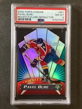 2000 Topps Chrome Pavel Bure Rocket's Flare Refractor PSA 8