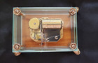Original SWISS REUGE GLASS MUSIC BOX,  DOLPHIN LEGS,  PLAYS VALSE-BRAHMS   — photo 2