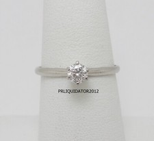 1/4CT Natural Diamond Solitaire Engagement Wedding Bridal Ring 14K White Gold