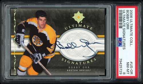 Bobby Orr 2006-07 Upper Deck Ultimate Collection Ultimate Signatures Auto PSA 8 - Picture 1 of 2