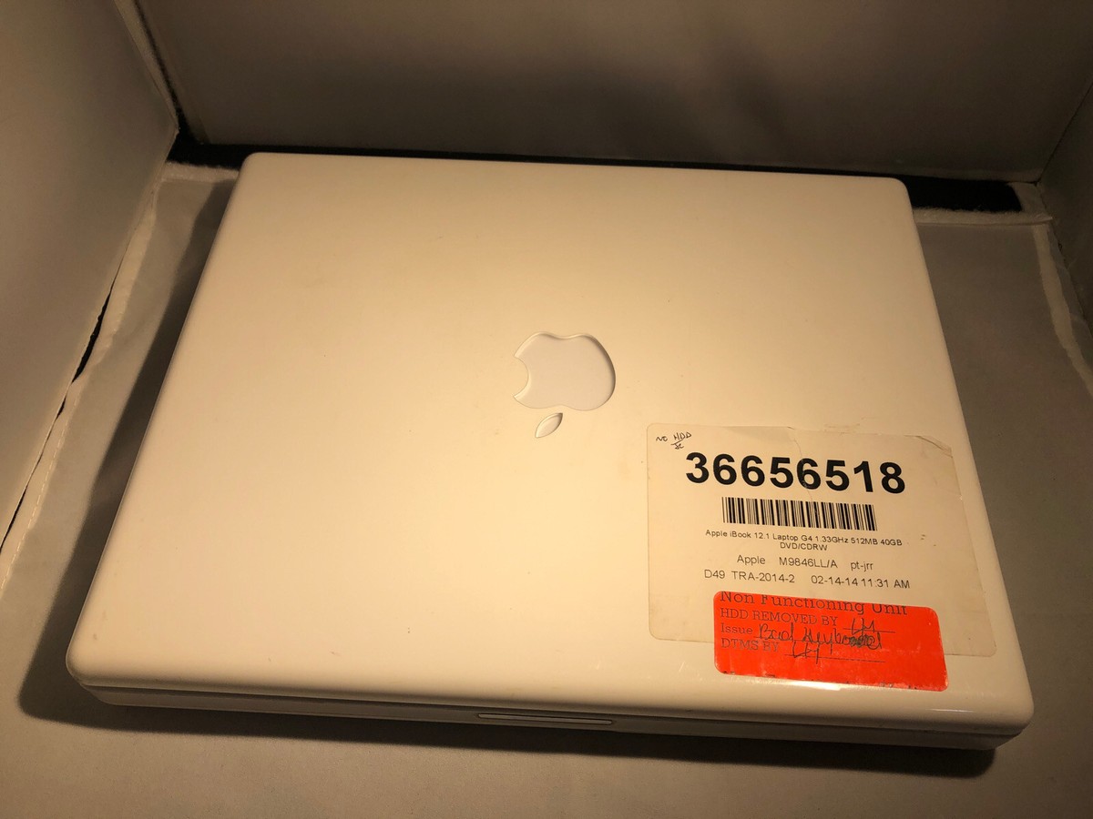 ibook g4 12インチ Apple iBook G4 12.1in G4 1.33GHz 512 40GB For Parts Or