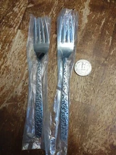 CORSICAN Stainless Steel Japan Scrolls Black Silverware Salad Fork New