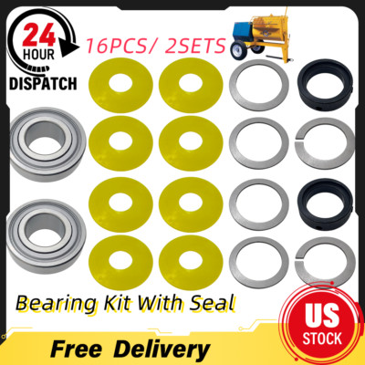 2 SETS of Bearing+Seal For Stone & Mortar & Plaster Mixers 655 755 855pm hm1250