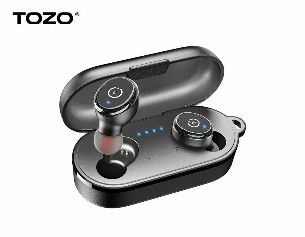 TOZO T10 TWS Bluetooth 5.0 Earbuds Wireless Stereo Headphones IPX8 New Sealed
