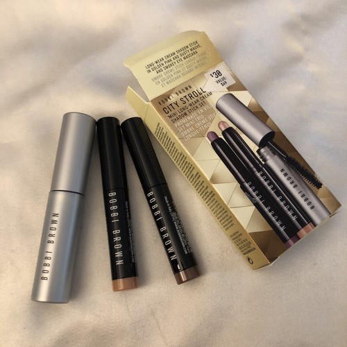 Bobbi Brown City Stroll Mini Long Wear Cream Eye Shadow Stick Duo & Mascara NIB - Picture 3 of 12