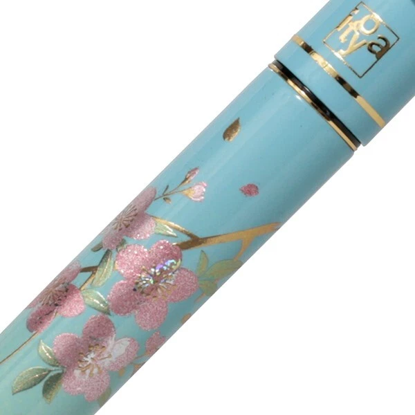 Kuretake Itoya Calligraphy Brush Pen Sakura Maki-e Paulownia Box 138mm Aluminum - Image 4 of 4