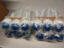 6 12 Pack- Scrubble B210 Toilet Bowl Brush 14" Polypropylene Bristles White/Blue