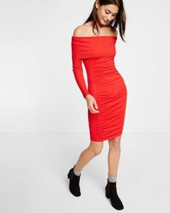 express red sweater dress