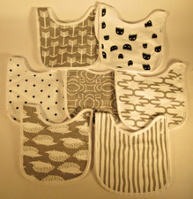 Gelisite 7 Pack Baby Cotton Absorbent Bibs for Drooling Teething