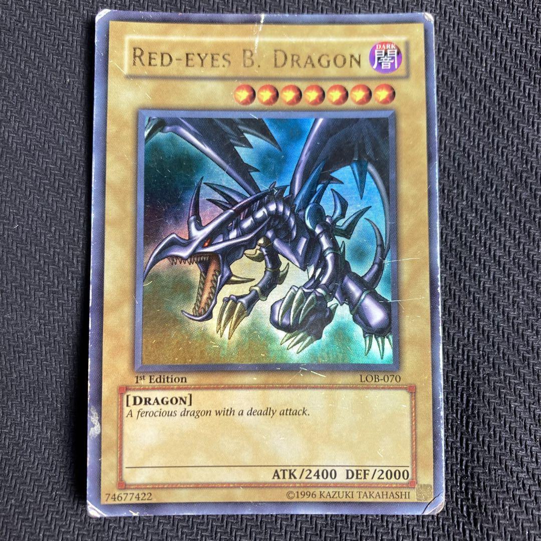 YuGiOh Red Eyes Black Dragon LOB-070 1st Edition Ultra Rare YuGiOh Red Eyes Black Dragon LOB-070 1st Edition Ultra Rare