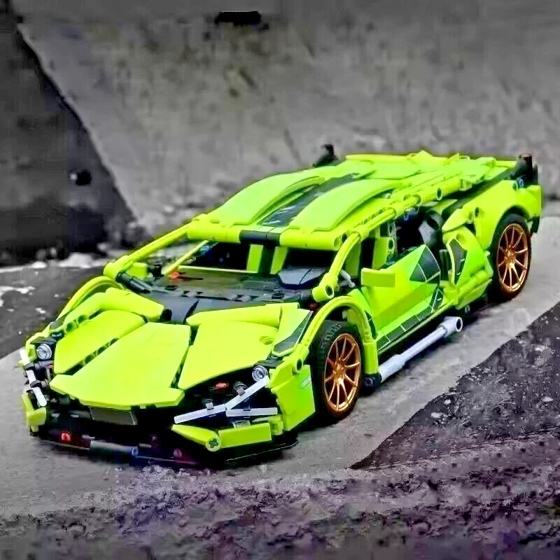 Lamborgini Building Blocks Hypercar Racing Car Model Assemble Vehicle - Image 3 of 4