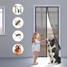 Magnetic Screen Door Heavy Duty Hands-free Mosquito Mesh Anti Bugs Fly Curtain