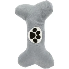Gray Greenbrier Kennel Club Plush Dog Bones with Squeakers and Crinkle Interiors