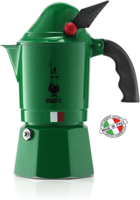 Bialetti Moka Express Alpina Iconic Stovetop Espresso Maker Moka Pot 3 Cup Green