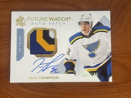 Tage Thompson [Future Watch Autograph Patch] #169 2017 SP Authentic card