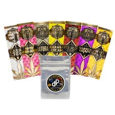 Billionaire Wraps Natural Rolling Paper 7 Variety Flavor Packs  Smell Proof Bag
