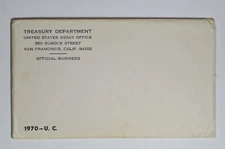 1970 US Mint Set Envelope - No Coins