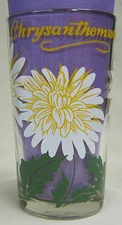 Chrysanthemum 5" Size Peanut Butter Glass Glasses Drinking Kitchen Mauzy 20-9