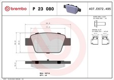 BREMBO Bremsbelagsatz Scheibenbremse PRIME P 23 080 für FIAT ALFA MITO BRAVO 2 3