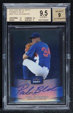 2012 Leaf Metal Draft Blue /25 Paul Blackburn #BA-PB1 BGS 9.5 GEM MINT Auto 0s3