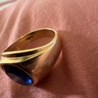 916/22k Gold  Sapphire Pinky ring size 10 — photo 2