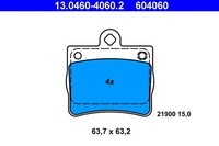Bremsscheiben-BremsbeläGe-Kit ATE 13.0460-4060.2 MERCEDES-BENZ 002 420 51 20