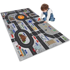 Kids Rug Play Mat Great for Playing with Cars and Toys,Educational Kid Road and