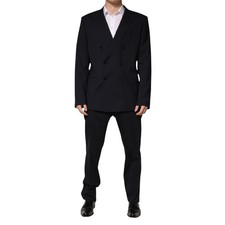 DOLCE & GABBANA Anzug Blau MARTINI Zweireiher 2 Teiler EU56/US46/XXL 2630usd