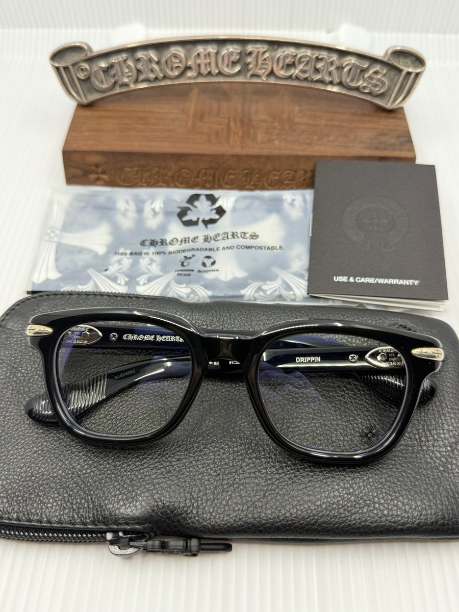 CHROME HEARTS DRIPPIN サングラス シルバー クロムハーツ CHROME HEARTS（クロムハーツ） DRIPPIN クロスモチーフ テンプル