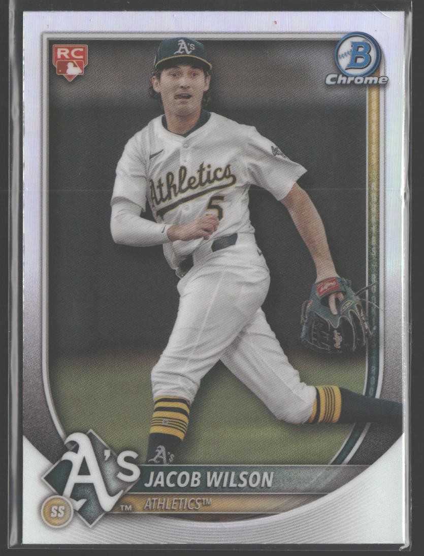 2025 Bowman #9 Jacob Wilson Bowman Chrome Red Rookie Logo