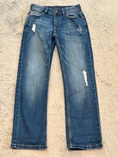 Tommy Hilfiger Jeans Boys 10R Youth Distressed Straight Leg Adjustable Waist