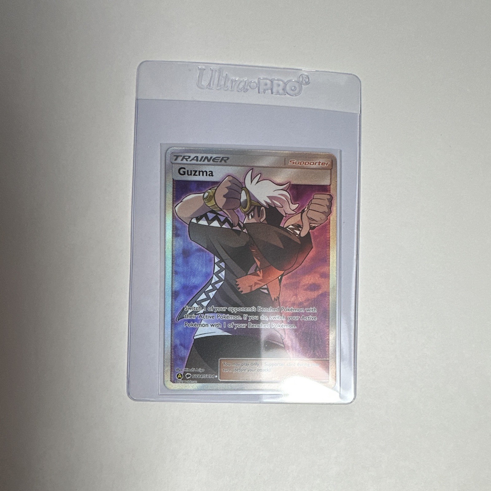 Pokemon Guzma SV84/SV94 Hidden Fates Shiny Vault Full Art Holo Eng