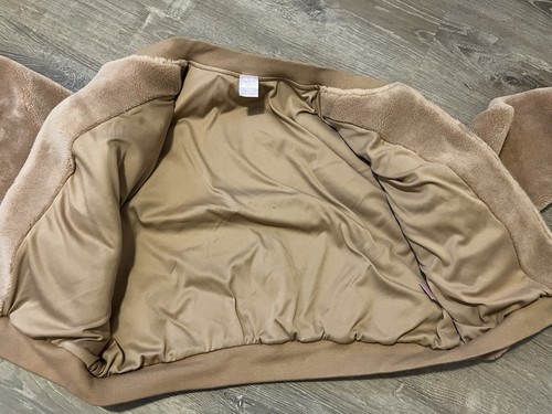 No Boundaries Bomber Jacket Vendor Tan Juniors Size XL 15-17 NWT Full Zip - Picture 6 of 10
