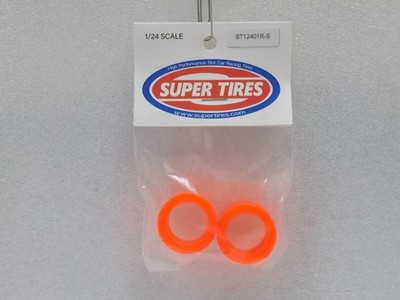 Super Tires 12401RS-Orange Silicone Tires Carrera Audi R8, C7R, DTM 1:24 Part