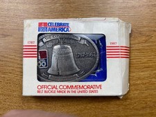 Official 200 Year Liberty Bell Commemorative Belt Buckle 1987 