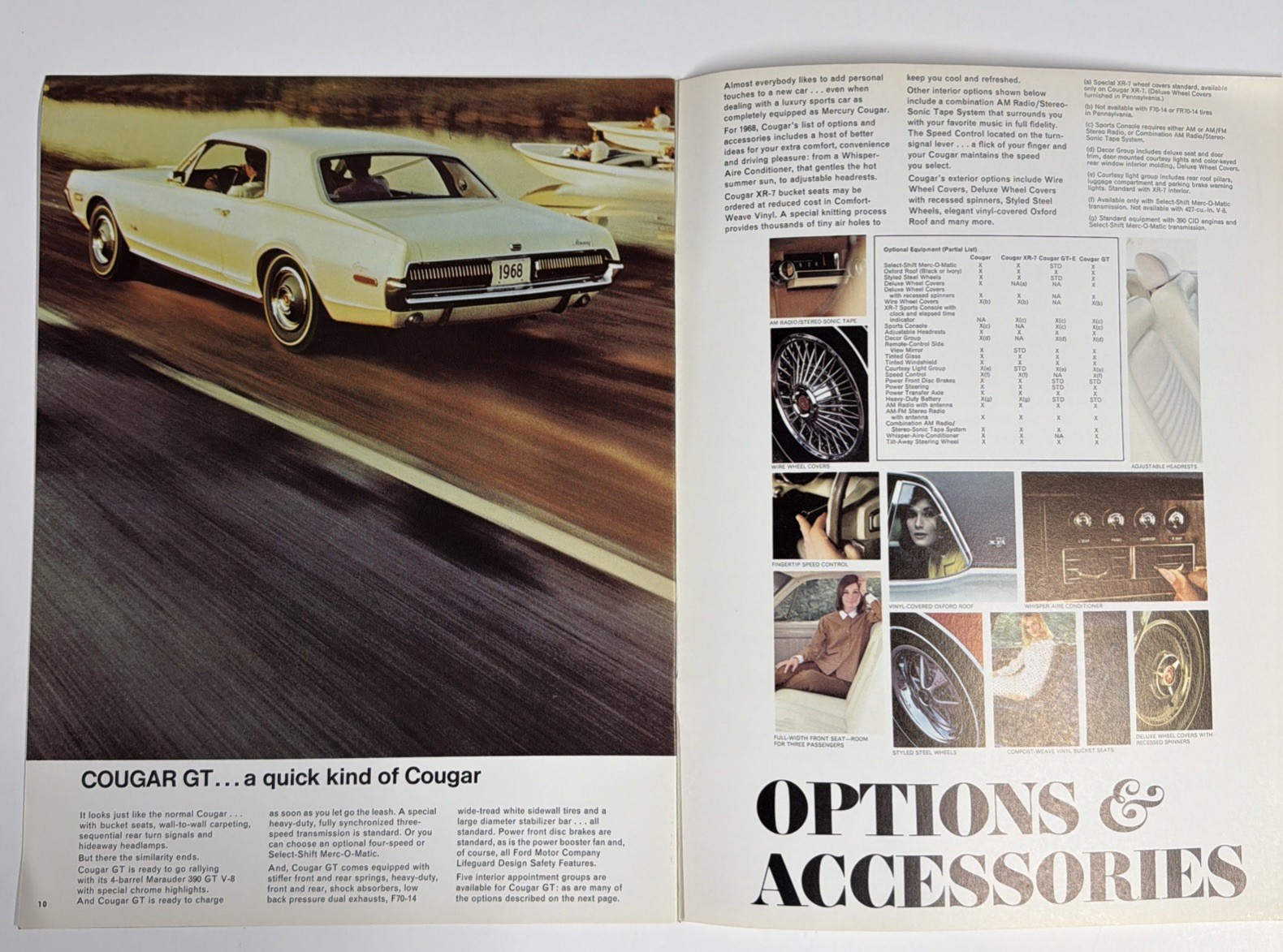1968 Mercury Cougar Original Dealer Brochure thumbnail 3