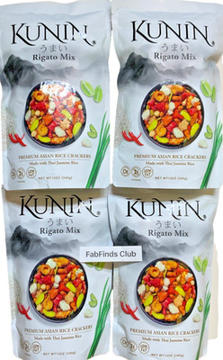 4x 12oz KUNIN Rigato Mix Premium Japanese Rice Crackers Exp. 12/2026