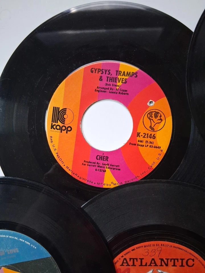 45 RPM Vinyl Records Lot of 6 Sonny and Cher, I Got You Babe, Gypsys, Tramps VG Foto 2 de 4