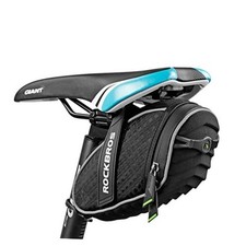 Bike Seat Bag, Bicycle Saddle Bag Under Seat 3D Shell Cycling Seat Pack Black