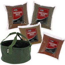 NGT Collapsible Groundbait Bowl 4x 500g Groundbait Mix For Carp & Coarse Fishing