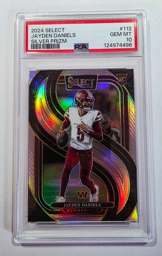 2024 Panini Select 112 Premier Level  ● Jayden Daniels RC ● Silver Prizm PSA 10!