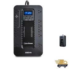 Compact Ecologic 850VA UPS Battery Backup  Surge Protector with 12 Outlets