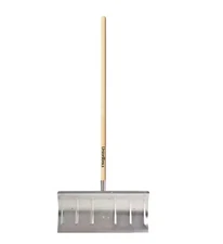 44.16 In. Wood Handle and Aluminum Blade Combo Snow Shovel and Pusher