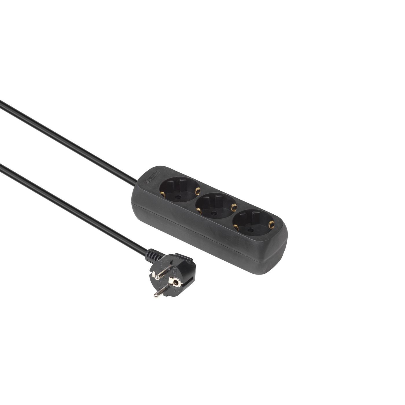 MicroConnect GRU0035B 3-way Schuko Socket 5M Black