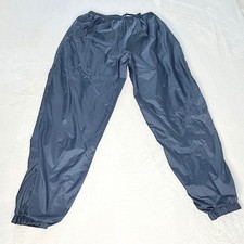 Vintage 1980's Pro Spirit Blue Nylon Windbreaker Track Pants L Joggers Lined